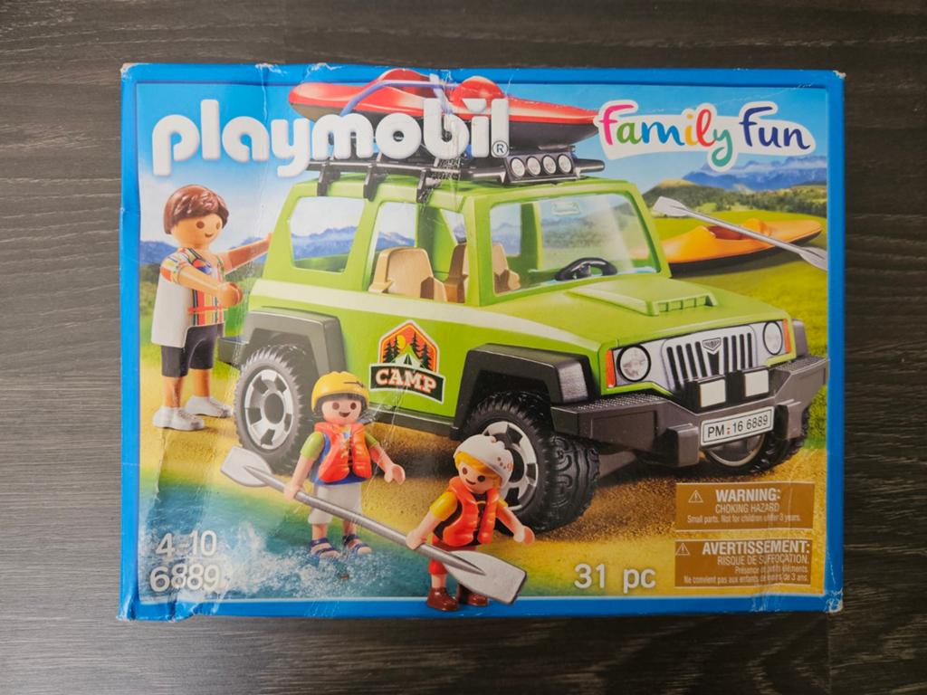 Playmobil Family Fun jeep kano 6889, Kinderen en Baby's, Speelgoed | Playmobil, Ophalen of Verzenden, Nieuw