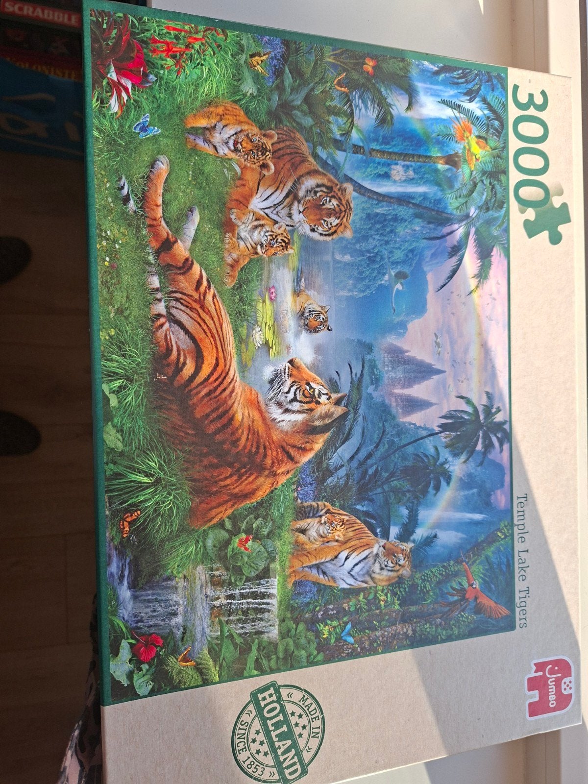 Jumbo Puzzel Tijgers 3000 stukjes, Ophalen of Verzenden, Meer dan 1500 stukjes, Zo goed als nieuw, Legpuzzel