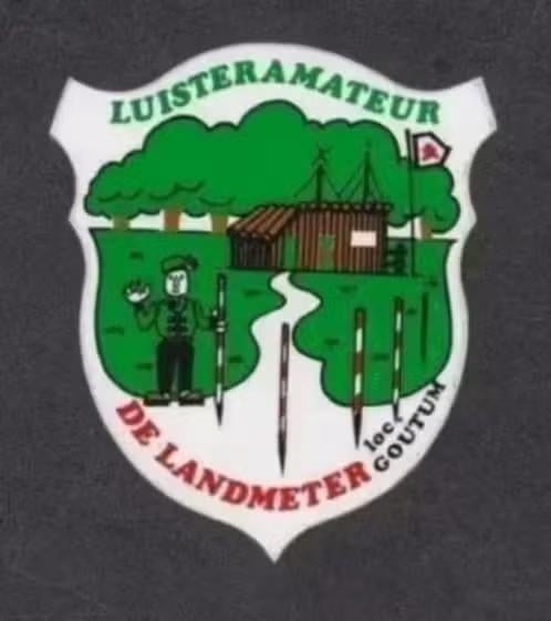 Sticker Goutum Luisteramateur De Landmeter., Ophalen of Verzenden, Zo goed als nieuw