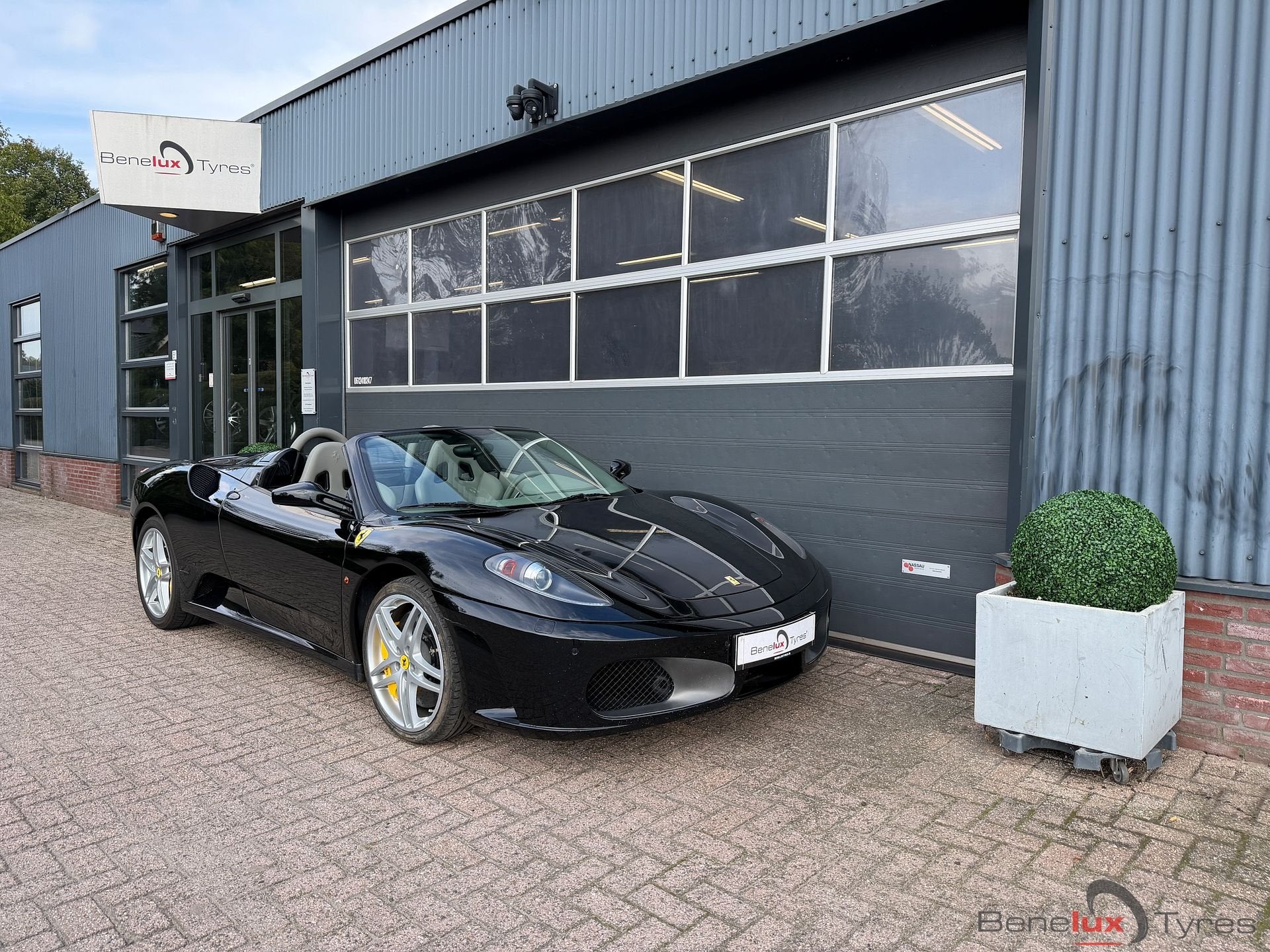 Ferrari F430 Spider keramische 39.000km carbon F1 cabrio rac, Automaat, Zwart, Bedrijf, Grijs