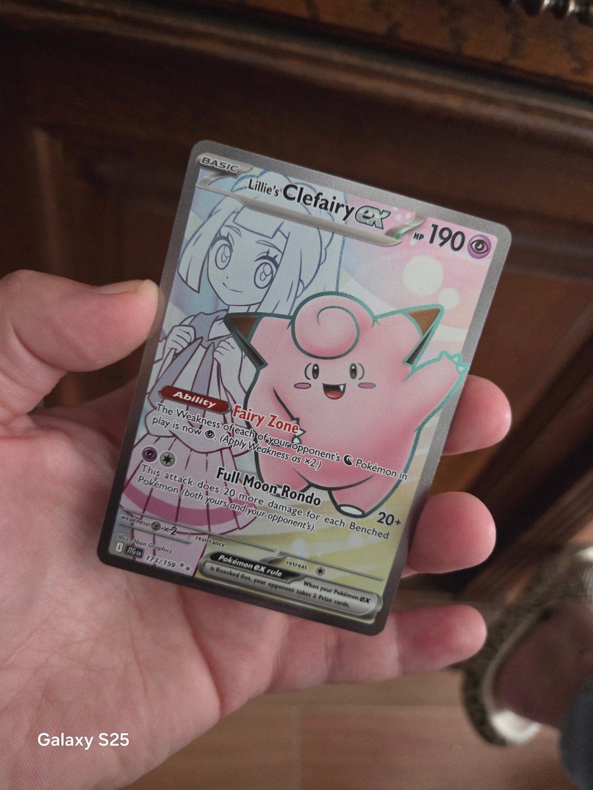 Lillie's Clefairy EX 173/159, Hobby en Vrije tijd, Ophalen of Verzenden, Zo goed als nieuw, Losse kaart, Foil