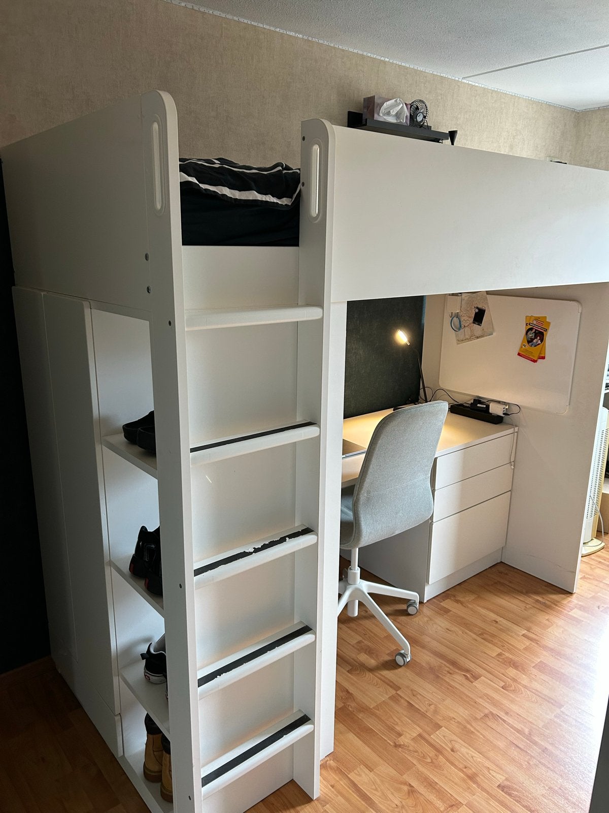 2x IKEA Småstad Hoogslaper 90x200 cm met Matrassen, Ophalen, Gebruikt, Eenpersoons, 200 cm