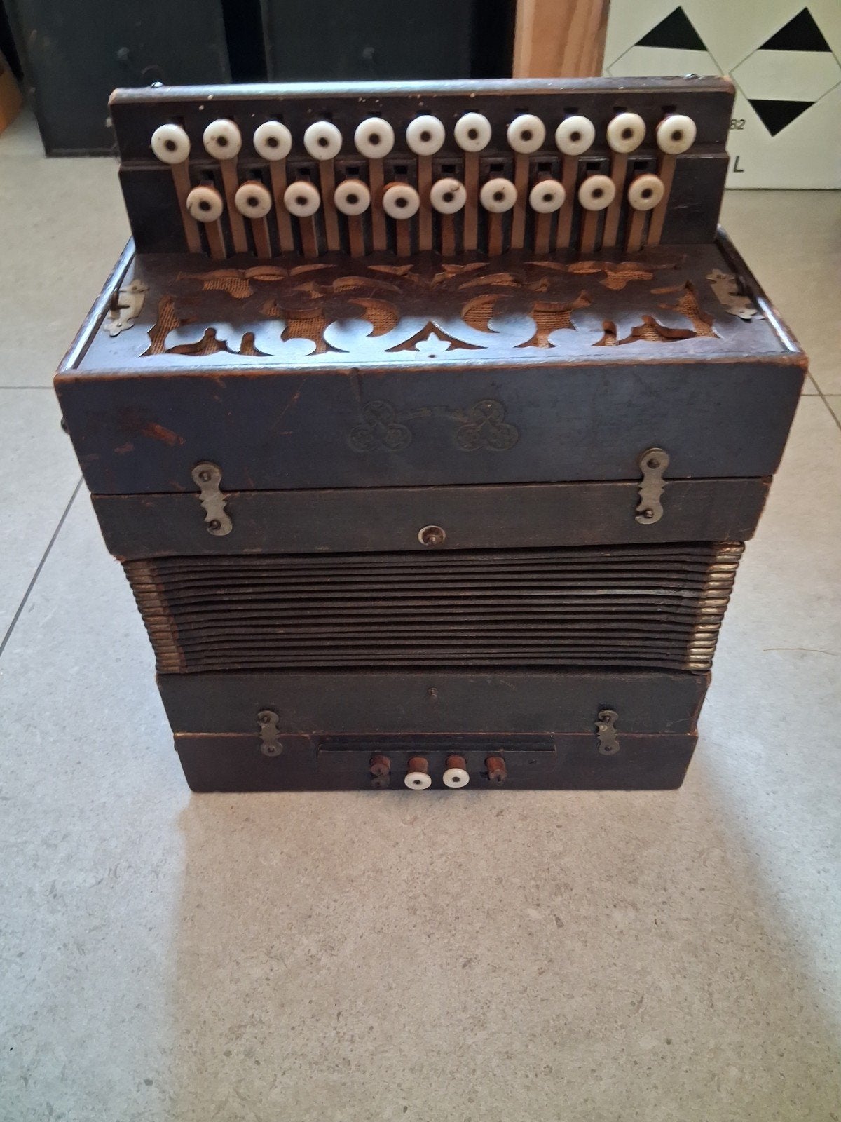 BUTTON ACCORDION, "Ekta Gera Dragspel", G&C Stahltöne, 1900s, Ophalen of Verzenden, Overige merken