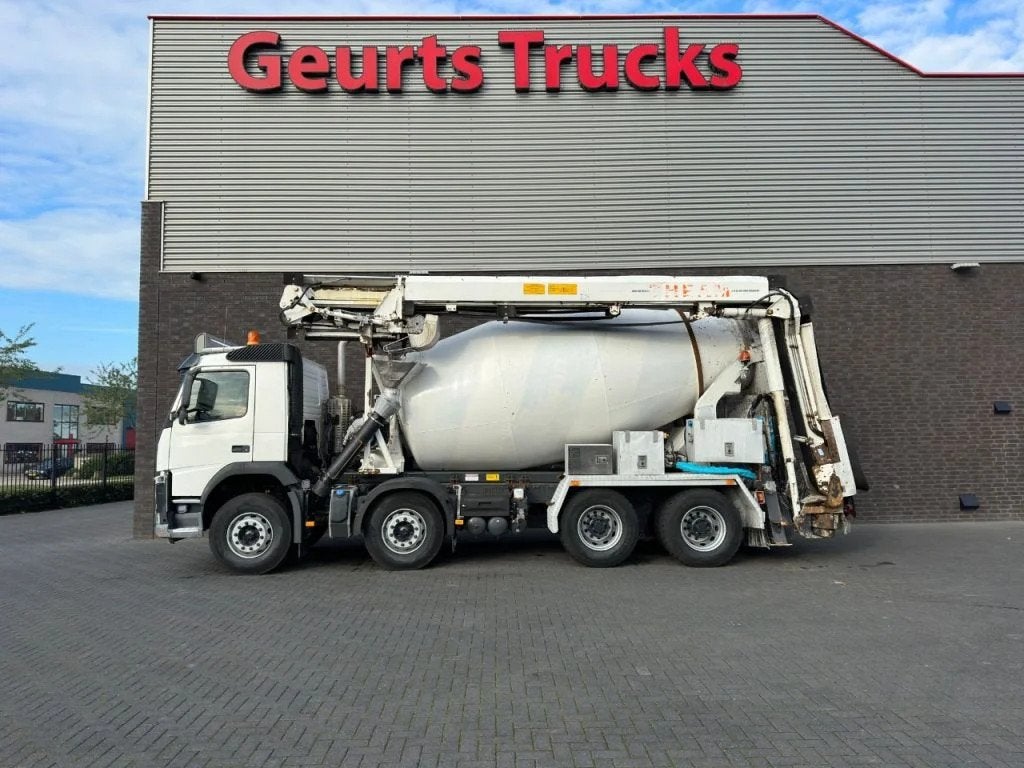 Volvo FM 410 8X4 + STETTER 9 M3 MIXER/MISCHER + THEAM 15 M T, Automaat, Achterwielaandrijving, Euro 6, Wit