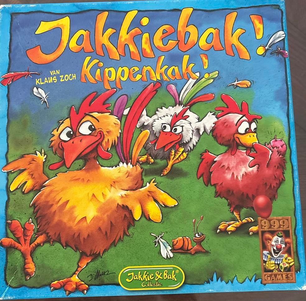 Jakkiebak! Kippenkak! bordspel, Ophalen of Verzenden, Gebruikt