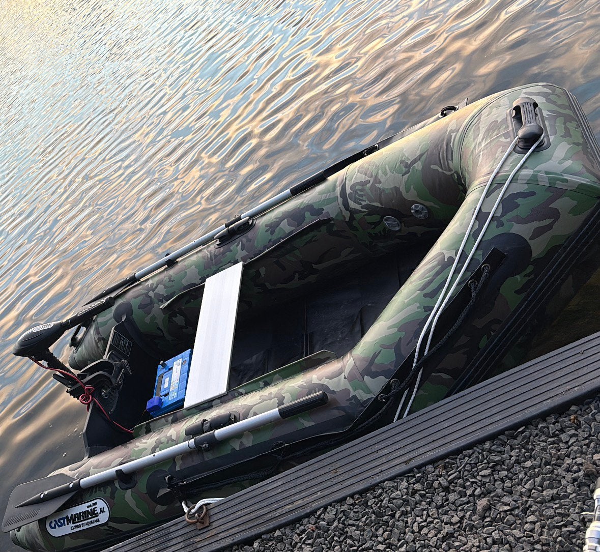 Rubberboot + elektromotor 55lbs, Ophalen, Zo goed als nieuw, Overige typen