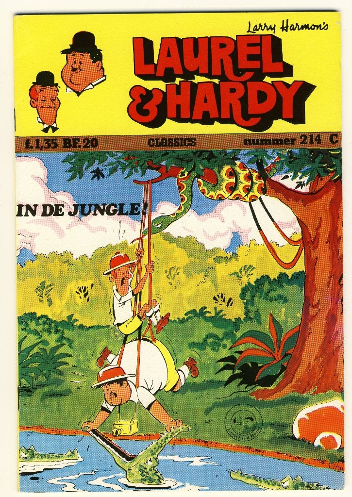 strip uit 1976 + 2x video van Laurel en Hardy, Eén comic, Europa, Ophalen of Verzenden, Zo goed als nieuw