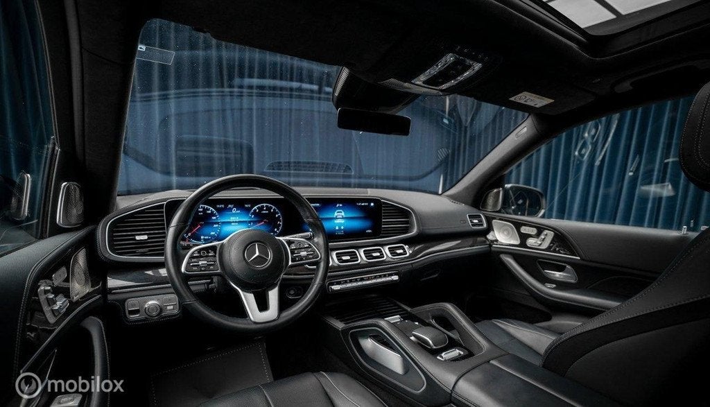 Mercedes GLS-klasse 580 4MATIC Premium Plus, Burmester, Pano, Auto's, Mercedes-Benz, Gebruikt, 8 cilinders, 7 stoelen, Zwart