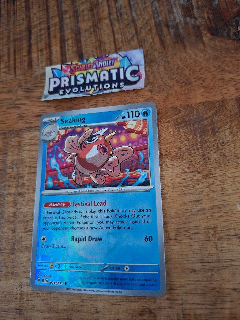 Pokemon – Seaking (xPRE 021/131) Prismatic, Ophalen of Verzenden, Nieuw, Meerdere kaarten, Foil