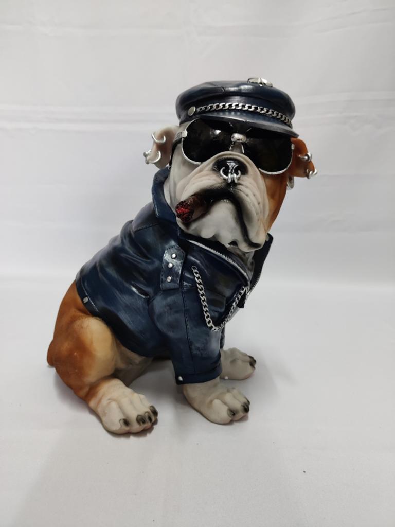 Biker bulldog, Engelse bulldog, franse bulldog. Ymca, Verzamelen, Beelden en Beeldjes, Ophalen of Verzenden, Nieuw, Dier