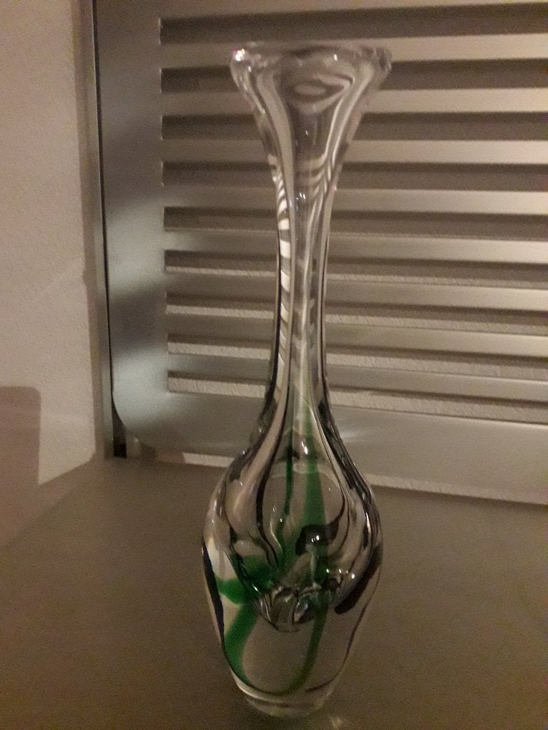 VINTAGE LEERDAM VAAS hoog 22cm in PERFECTE ST voor 12,50 E, Antiek en Kunst, Antiek | Glas en Kristal, Ophalen of Verzenden