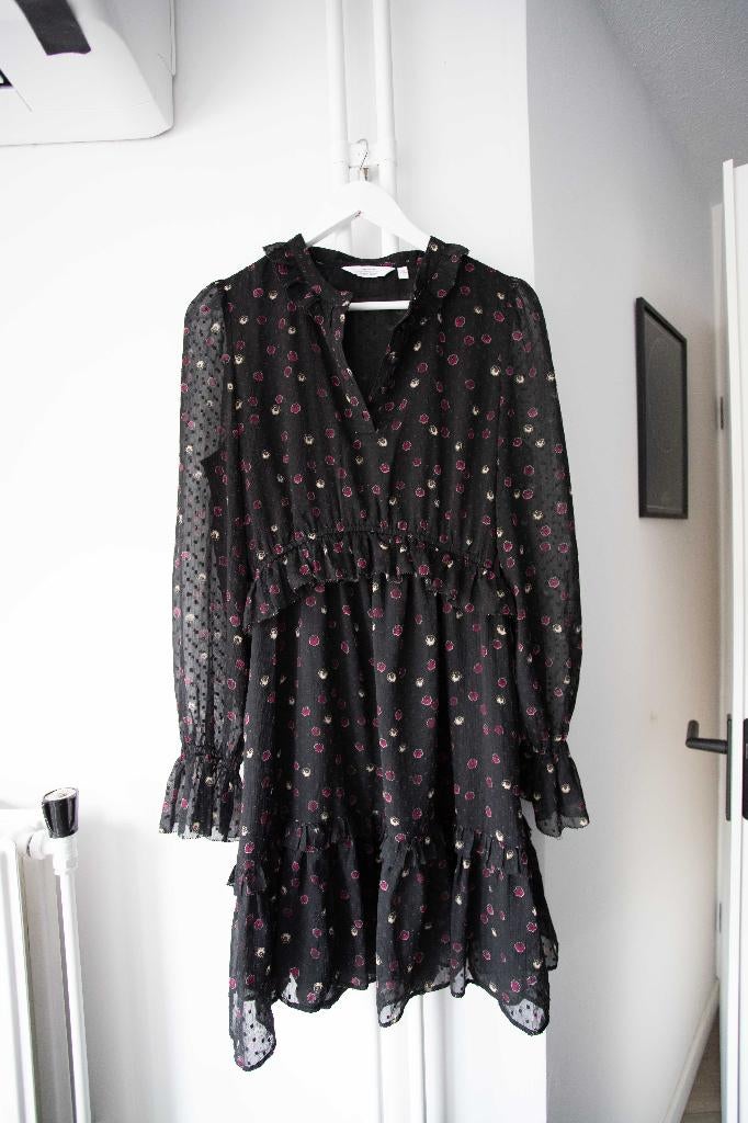 Zwarte jurk met patroon & Other Stories maat 40, Kleding | Dames, Jurken, Maat 38/40 (M), Zwart, & Other Stories, Ophalen of Verzenden