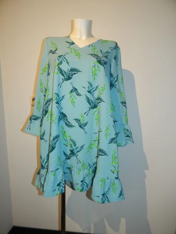 Essentiel Antwerp jurk vogel print mooie frisse tinten M, Maat 38/40 (M), Zo goed als nieuw, Verzenden, Blauw
