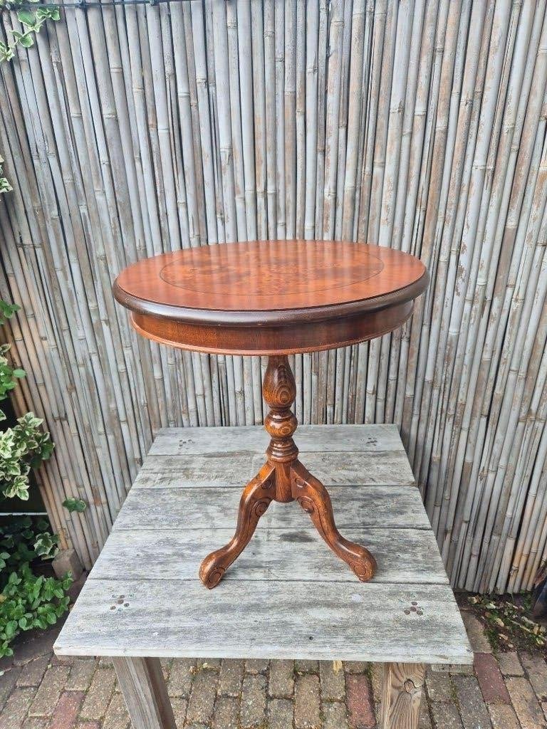 Vintage - Wijntafel - Koffietafel - Plantentafel - Italiaans, Minder dan 55 cm, Gebruikt, Rond, VINTAGE         -    KLASSIEK