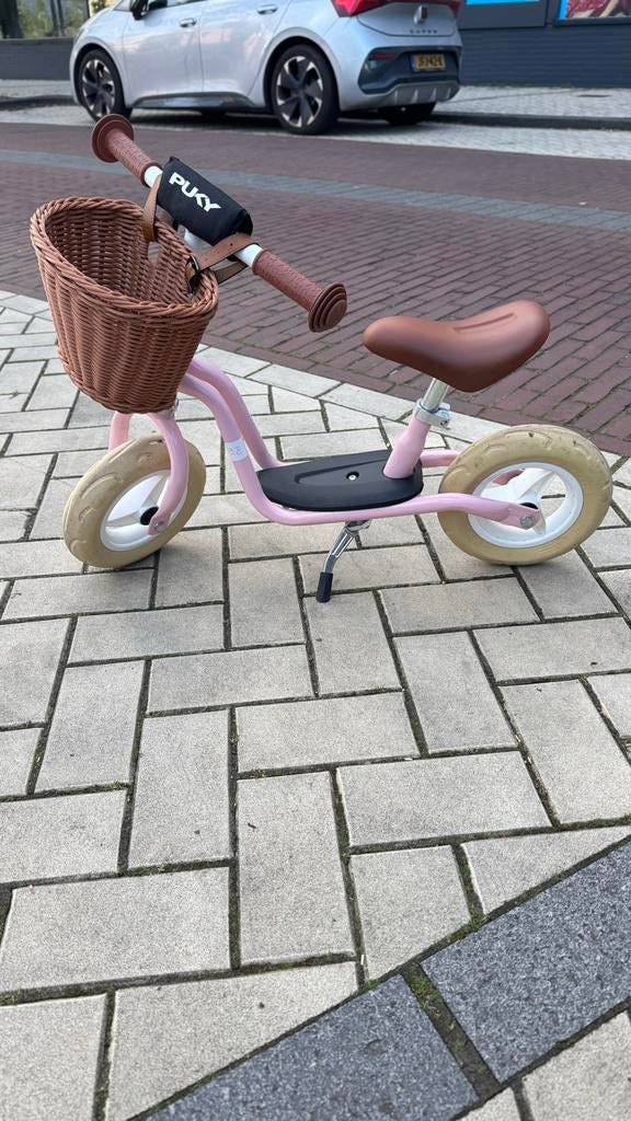 Puky loopfiets roze met mandje (2-4 jaar), Ophalen, Gebruikt, Loopfiets