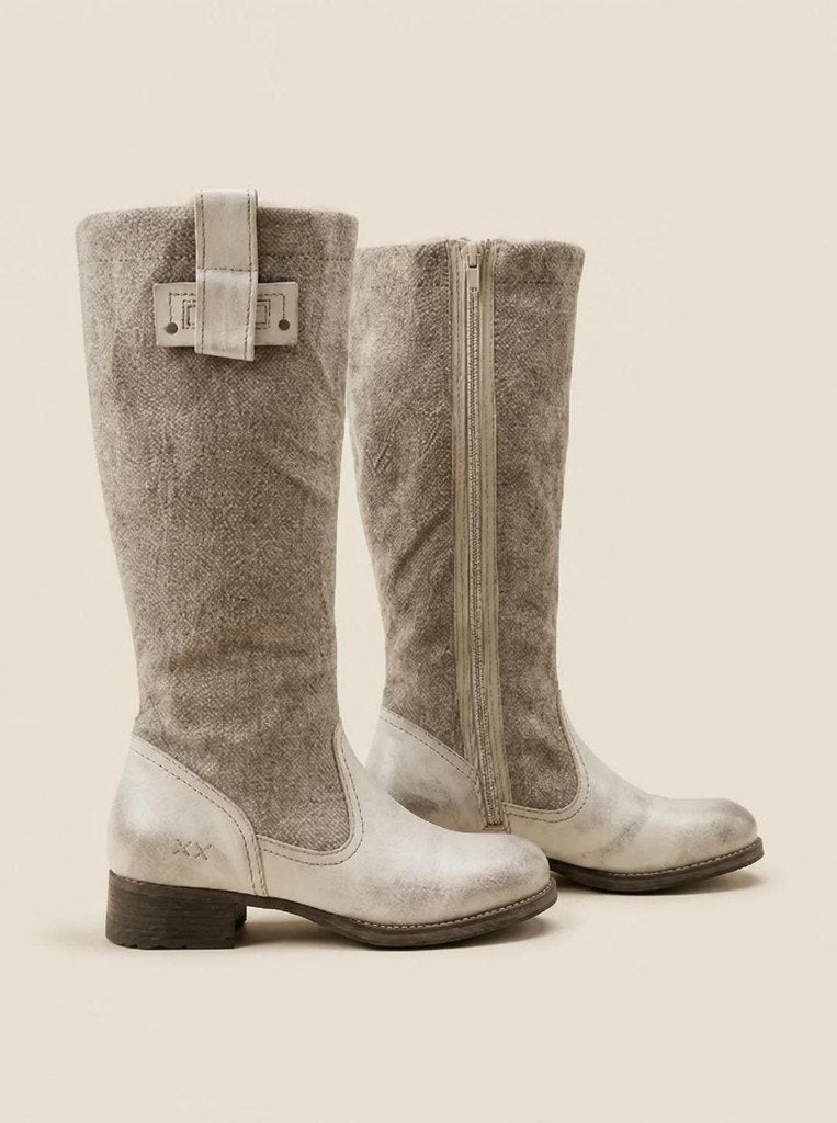 Witte/Beige Mexx dames knielaarzen | Maat 38, Hoge laarzen, Mexx, Beige, Nieuw