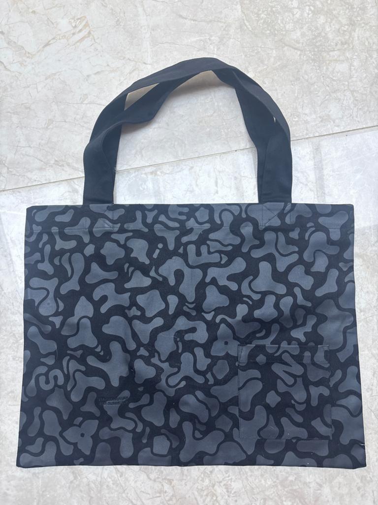 Stijlvolle Zwarte Shopper met Abstract Patroon, Ophalen of Verzenden, Nieuw, Zwart, Shopper
