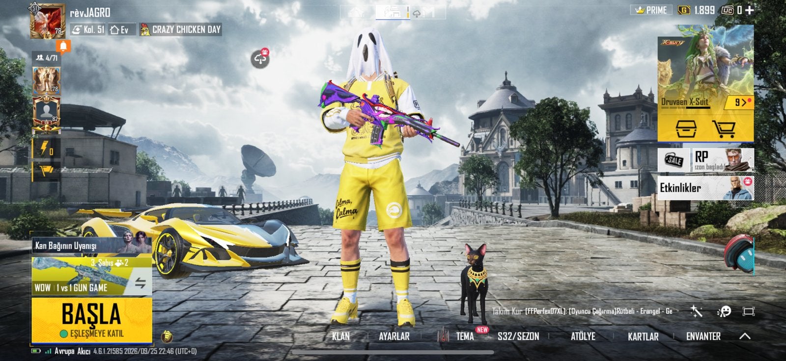 Pubg mobile, Eén persoon, Ticket of Toegangskaart