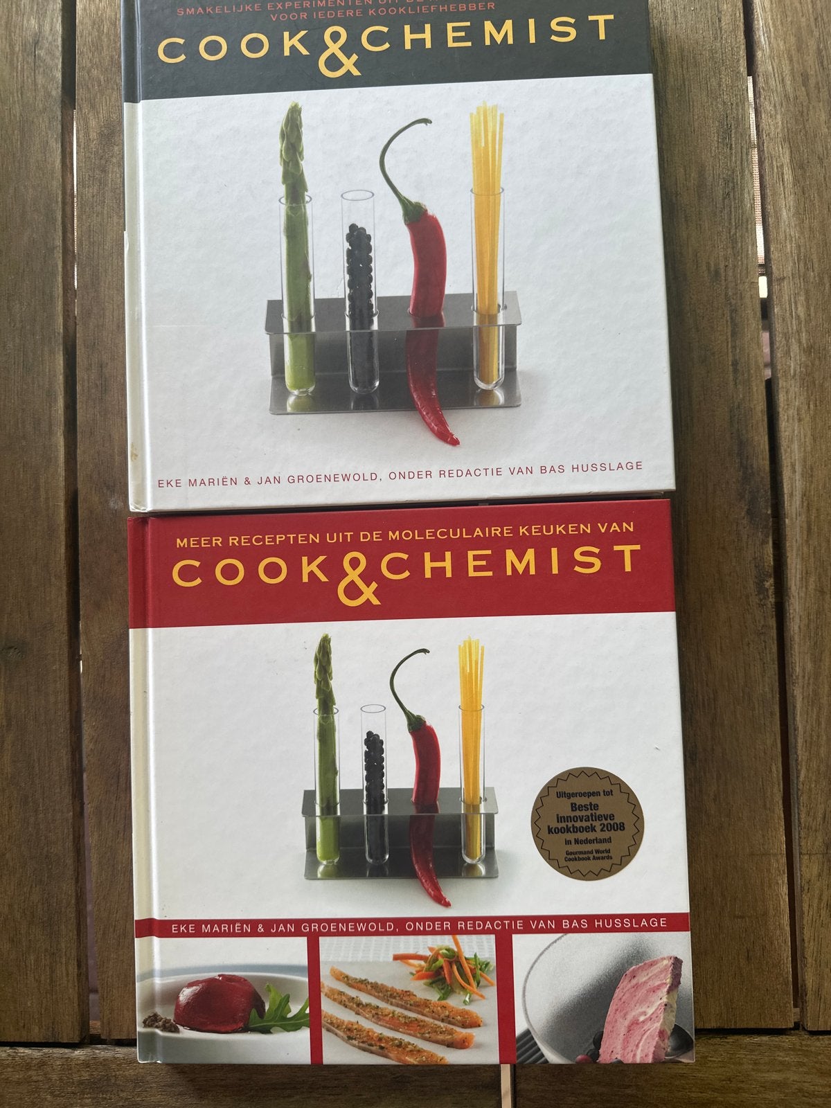 Cook & Chemist Kookboeken (2 delen) - Moleculair Koken, Boeken, Verzenden, Tapas, Hapjes en Dim Sum, Zo goed als nieuw, Europa