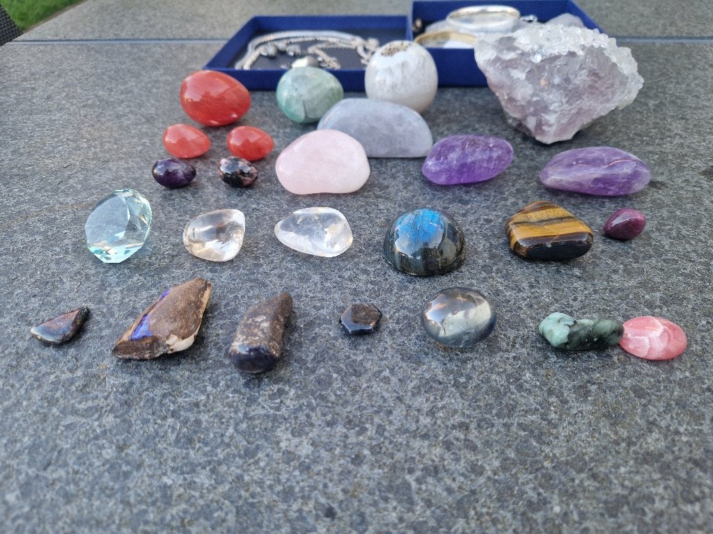 Mooie verzameling grote en kleine mineraal stenen + meer., Ophalen of Verzenden, Nieuw