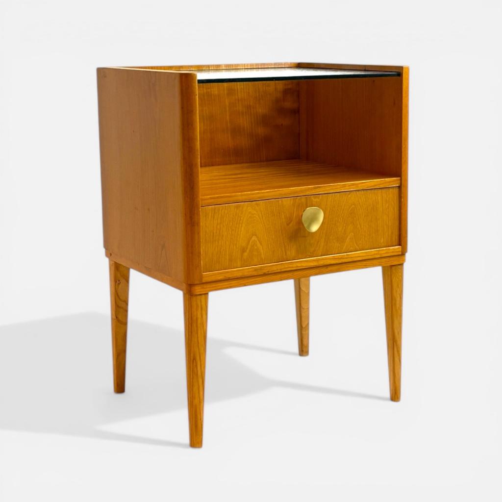Vintage nachtkastje jaren 50 Zweden, Gebruikt, Minder dan 45 cm, ?, Minder dan 55 cm