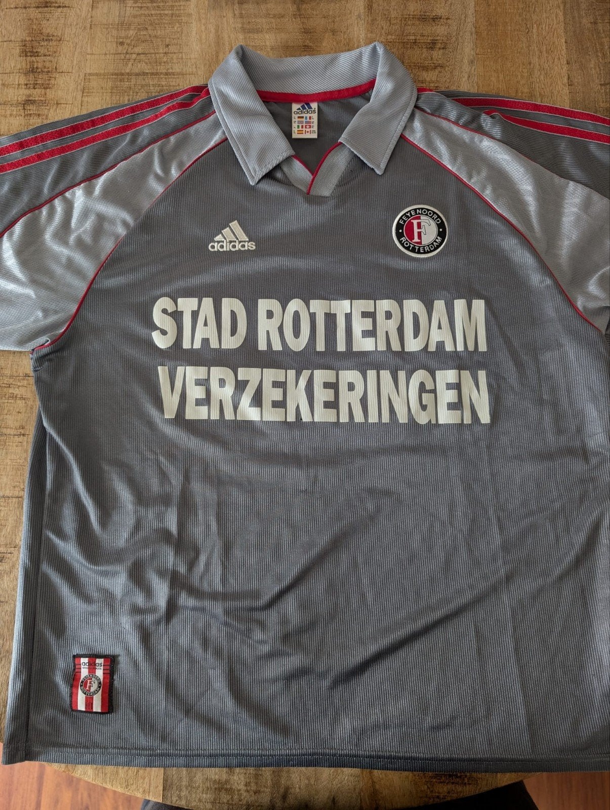 Feyenoord uitshirt 1999/2000 - Adidas - Maat XL, Verzamelen, Ophalen, Gebruikt, Feyenoord, Shirt