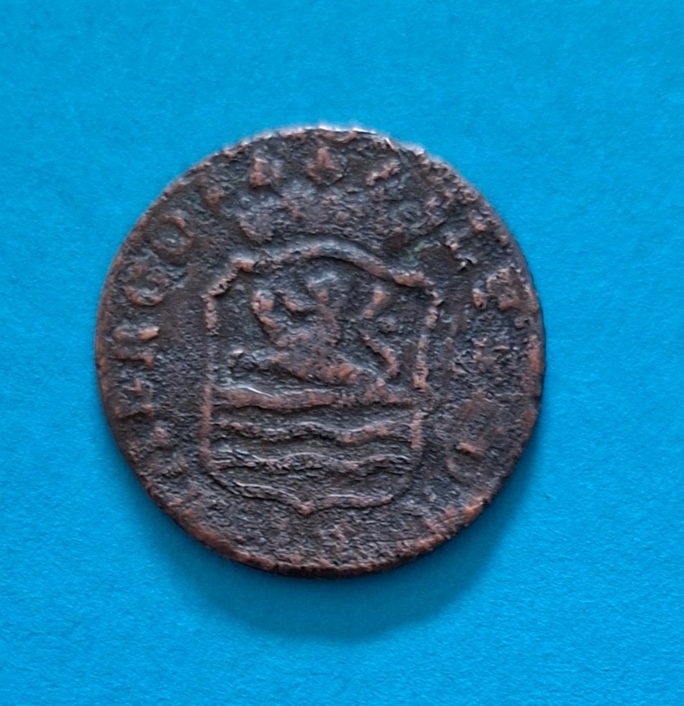 Duit 1796 Zeeland Bataafse Republiek, Postzegels en Munten, Munten | Nederland, Verzenden, Vóór koninkrijk, Overige waardes, Losse munt