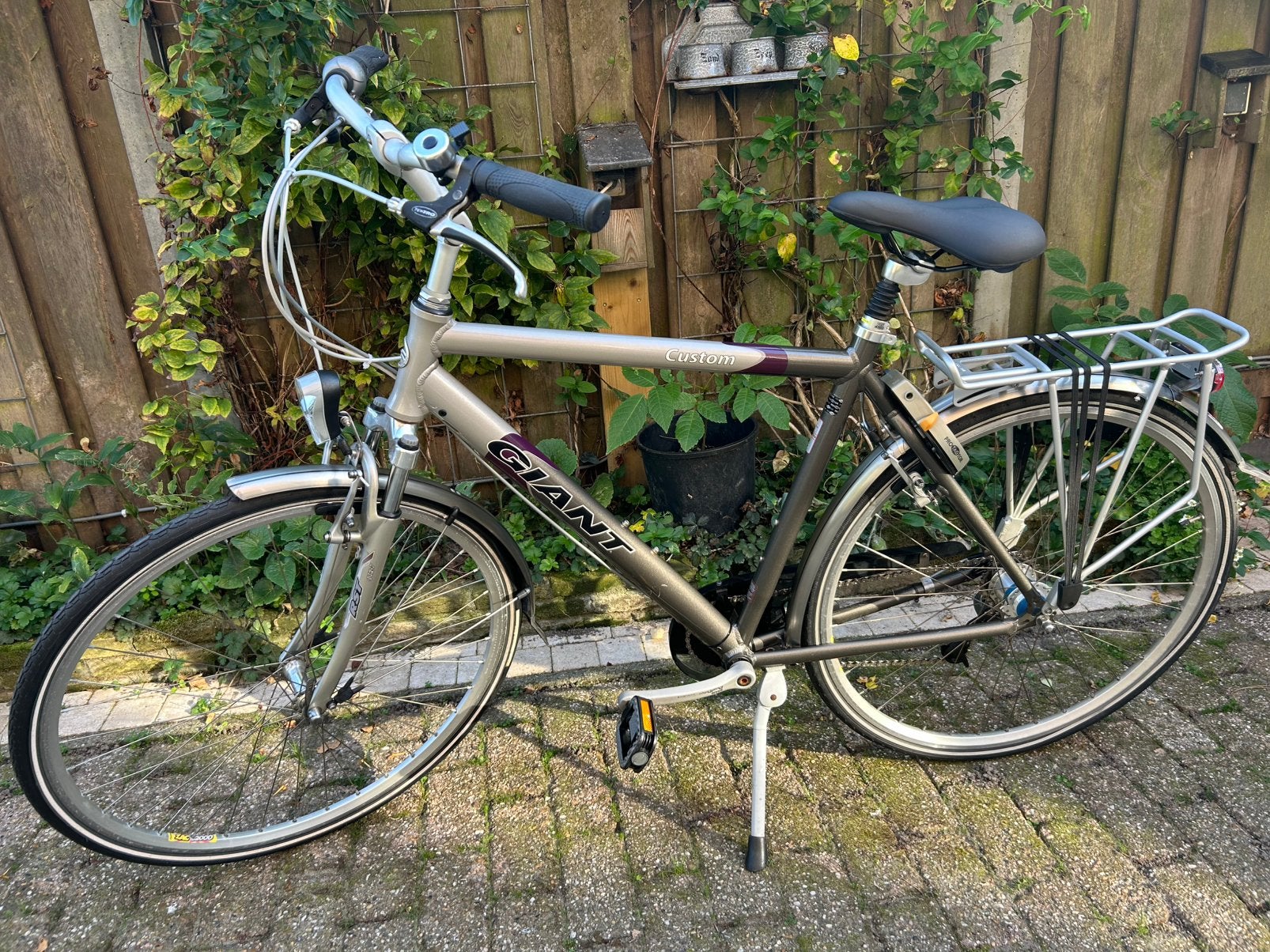 Herenfiets Giant Custom Dual SRAM versn. Veel vernieuwd!, Fietsen en Brommers, Gebruikt, Velgrem, Versnellingen, 53 tot 57 cm
