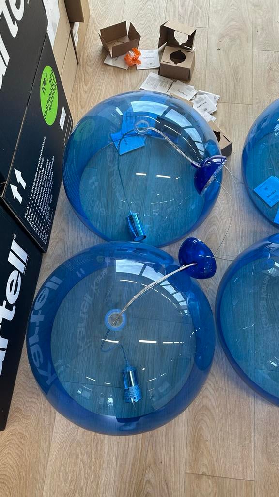 Kartell FL/Y Hanglamp - Ferruccio Laviani - Blauw, Huis en Inrichting, Lampen | Hanglampen, Ophalen of Verzenden, Zo goed als nieuw
