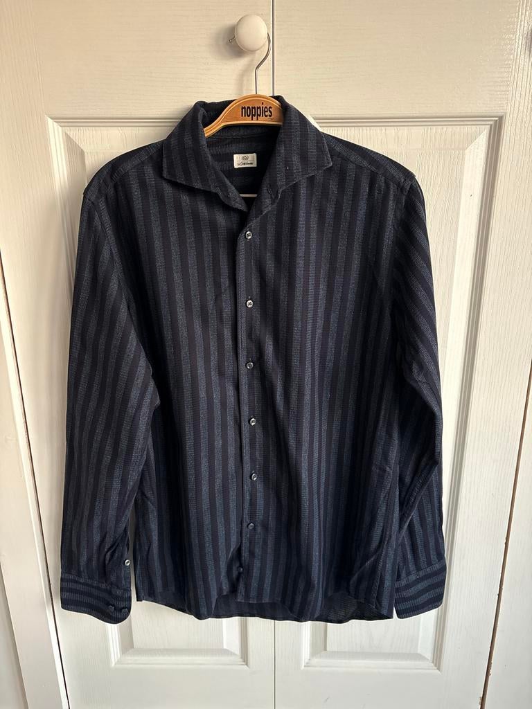 Gold by Gentiluomo overhemd met strepen maat 39, Verzenden, Zo goed als nieuw, Blauw, Overige halswijdtes