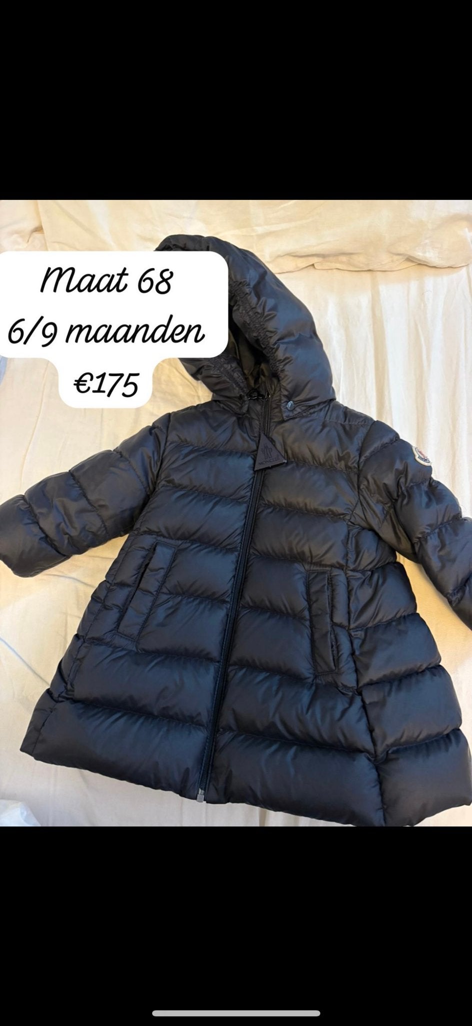 Moncler winterjas zo goed als nieuw 6/9 maanden, Ophalen of Verzenden, Zo goed als nieuw, Jongetje of Meisje, Jasje