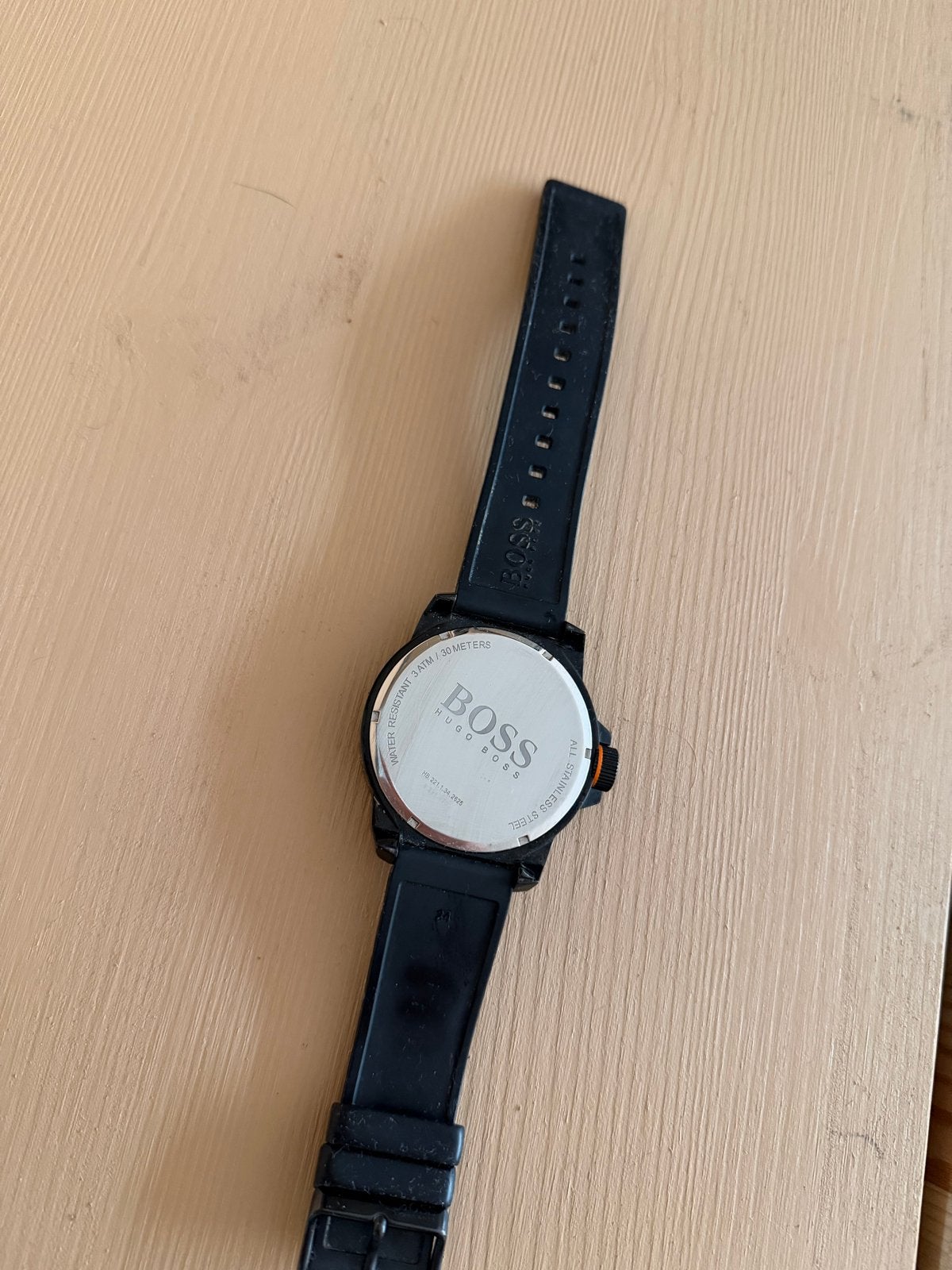BOSS Hugo Boss horloge - Zwart met oranje accenten, Overige merken, Kunststof, Gebruikt, Polshorloge