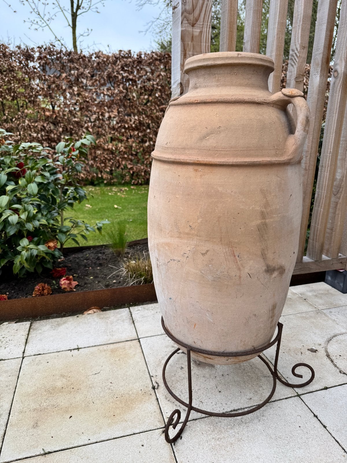Mega Grote Terracotta Tuinvaas/ bloempot / Tuinpot 85cm Hoog, Ophalen, 40 cm of meer, Rond, Zo goed als nieuw