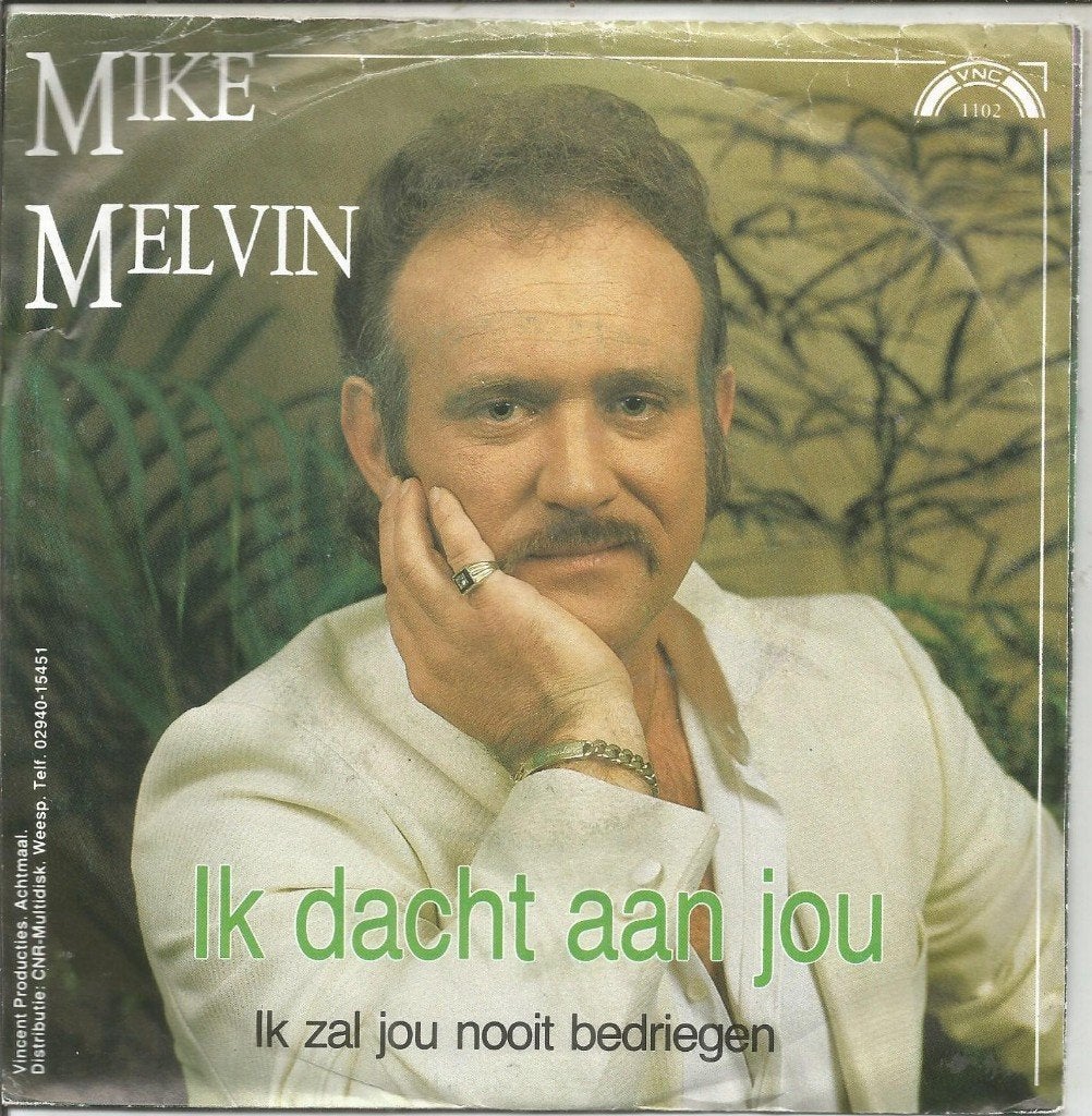 Mike Melvin – Ik Dacht Aan Jou (1986), Cd's en Dvd's, Gebruikt, Fotohoes, 7 inch, Ophalen of Verzenden