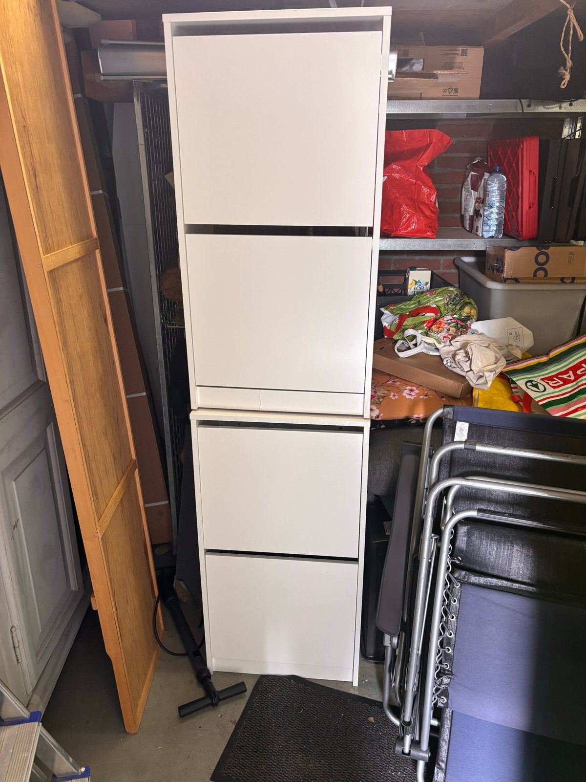 2x IKEA Bissa schoenenkast wit - kleine beschadiging, Ophalen of Verzenden, Gebruikt
