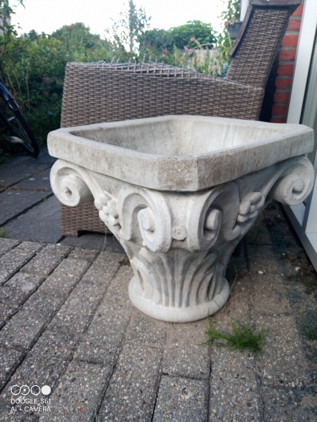 tuin pot vaas beton brocant, Tuin en Terras, Bloembakken en Plantenbakken, Ophalen, Rond, Tuin
