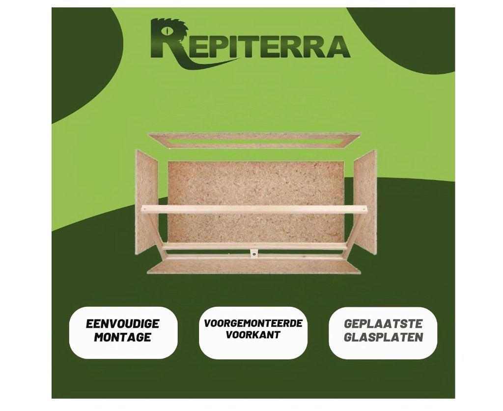 REPITERRA houten Terrarium 100 x 50 x 50 cm, Dieren en Toebehoren, Ophalen, Nieuw, Terrarium of Paludarium