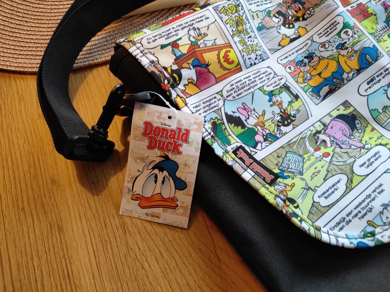 NIEUWE Donald Duck schoudertas incl. kwartetspel, Ophalen of Verzenden, Nieuw, Zwart, Overige merken