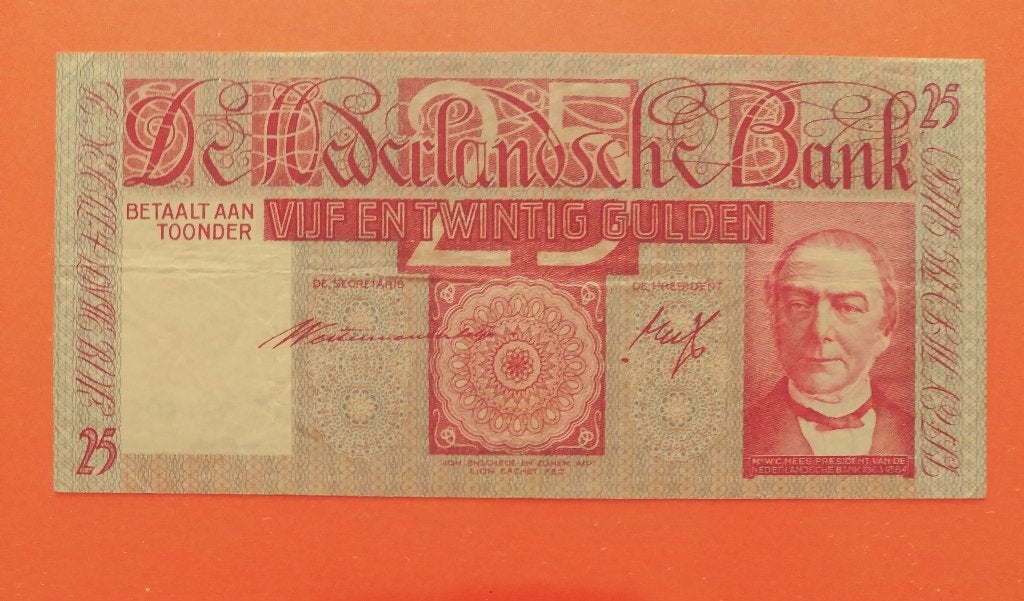 Bankbiljet 25 gulden 1939 Mees cat. PL61.c2, Postzegels en Munten, Bankbiljetten | Nederland, Verzenden, 25 gulden, Los biljet