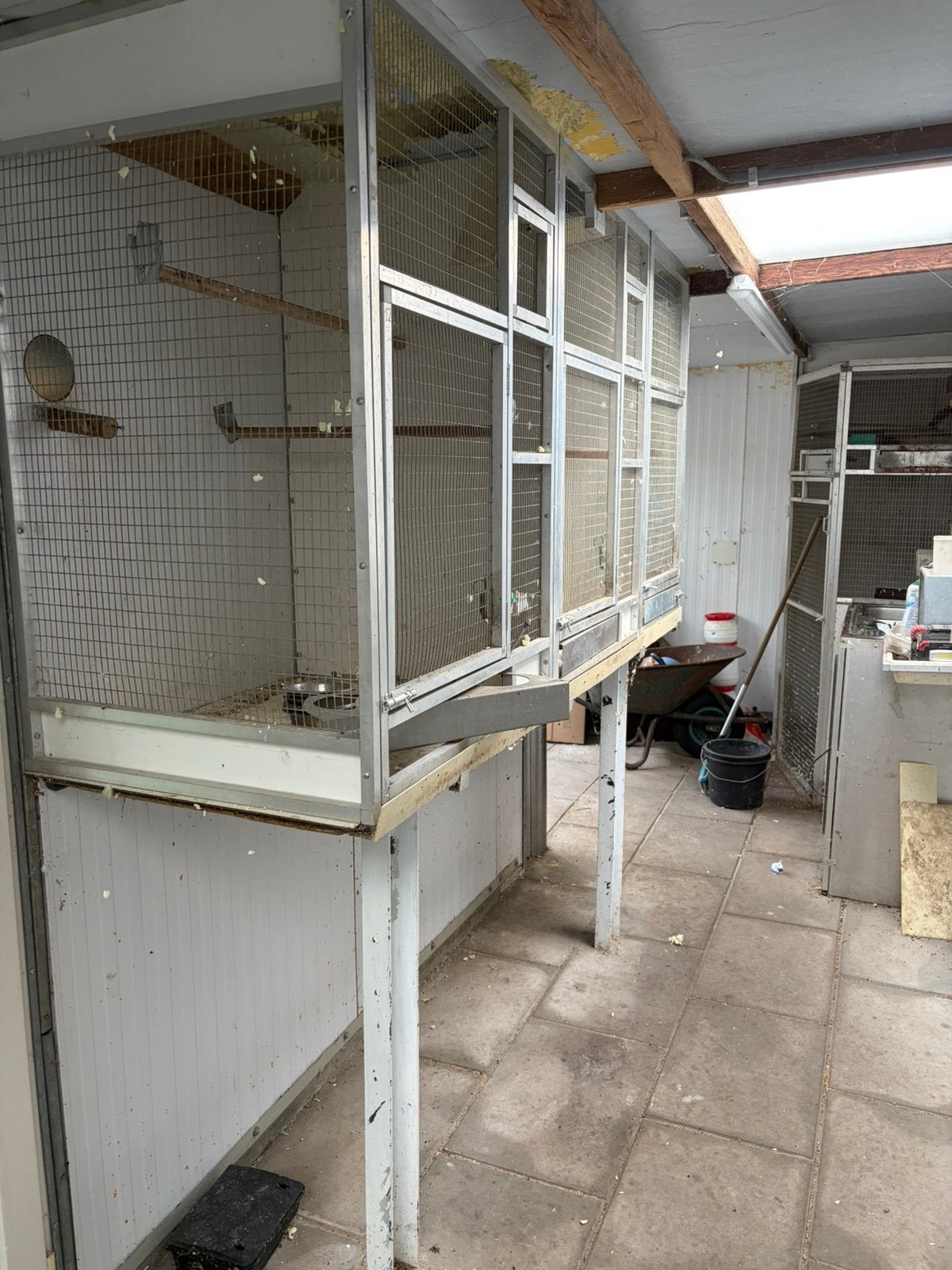 3 stuks binnenvolieres, Ophalen, Gebruikt, Aluminium, Volière