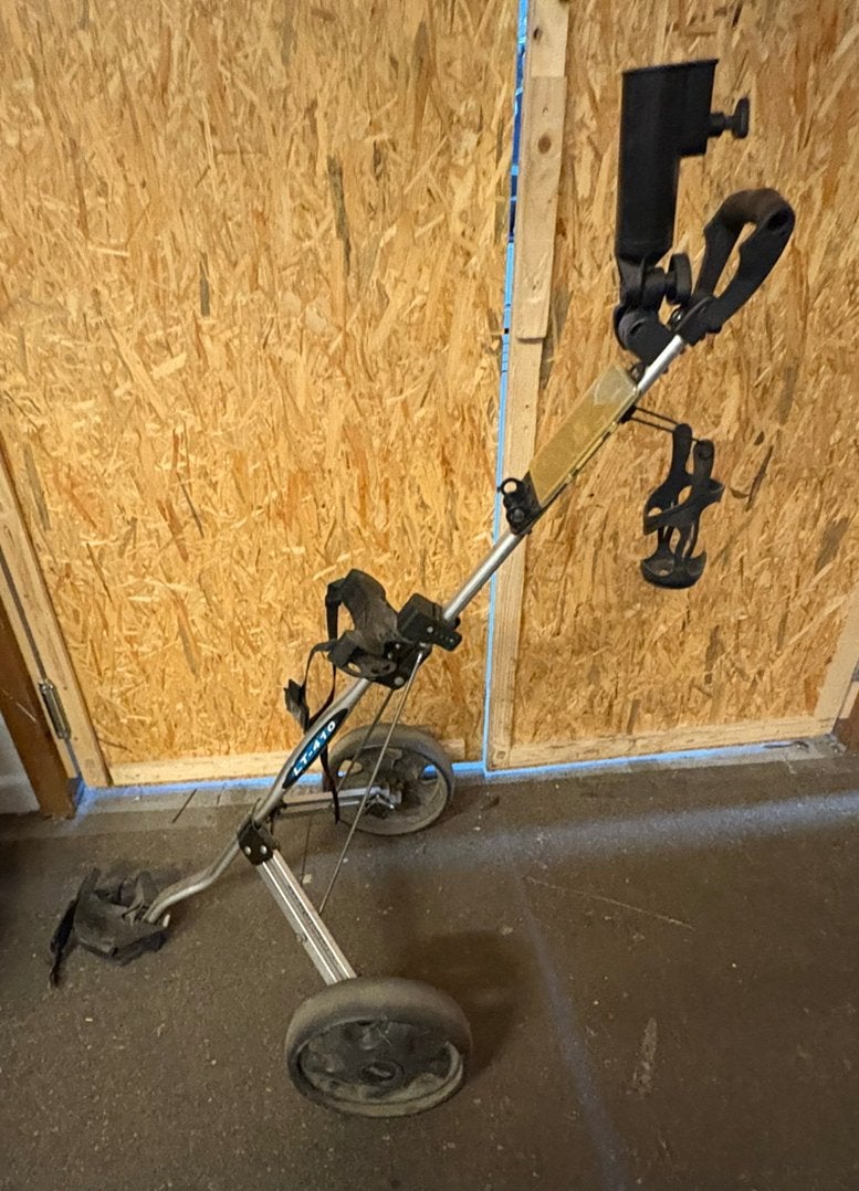 Bag Boy LT-410 golftrolley + paraplu- en bekerhouder), Ophalen, Gebruikt, Golfkar, Overige merken