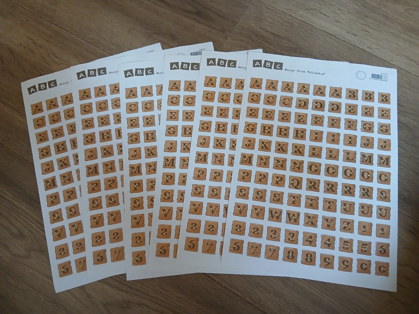 6x Eline Penninkhof Alfabet Knipvellen - Knutselmateriaal, Overige thema's, Nieuw, Ophalen of Verzenden, Papier of Karton