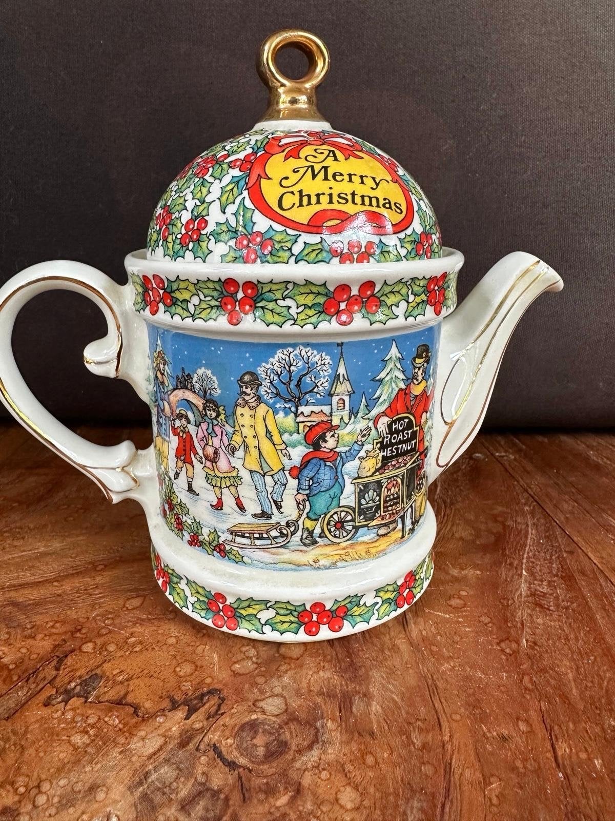 Sadler Kerst Theepot - Merry Christmas, Diversen, Ophalen of Verzenden, Gebruikt