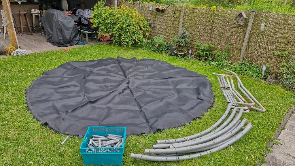 Trampoline ruim 4 m, Ophalen, Gebruikt