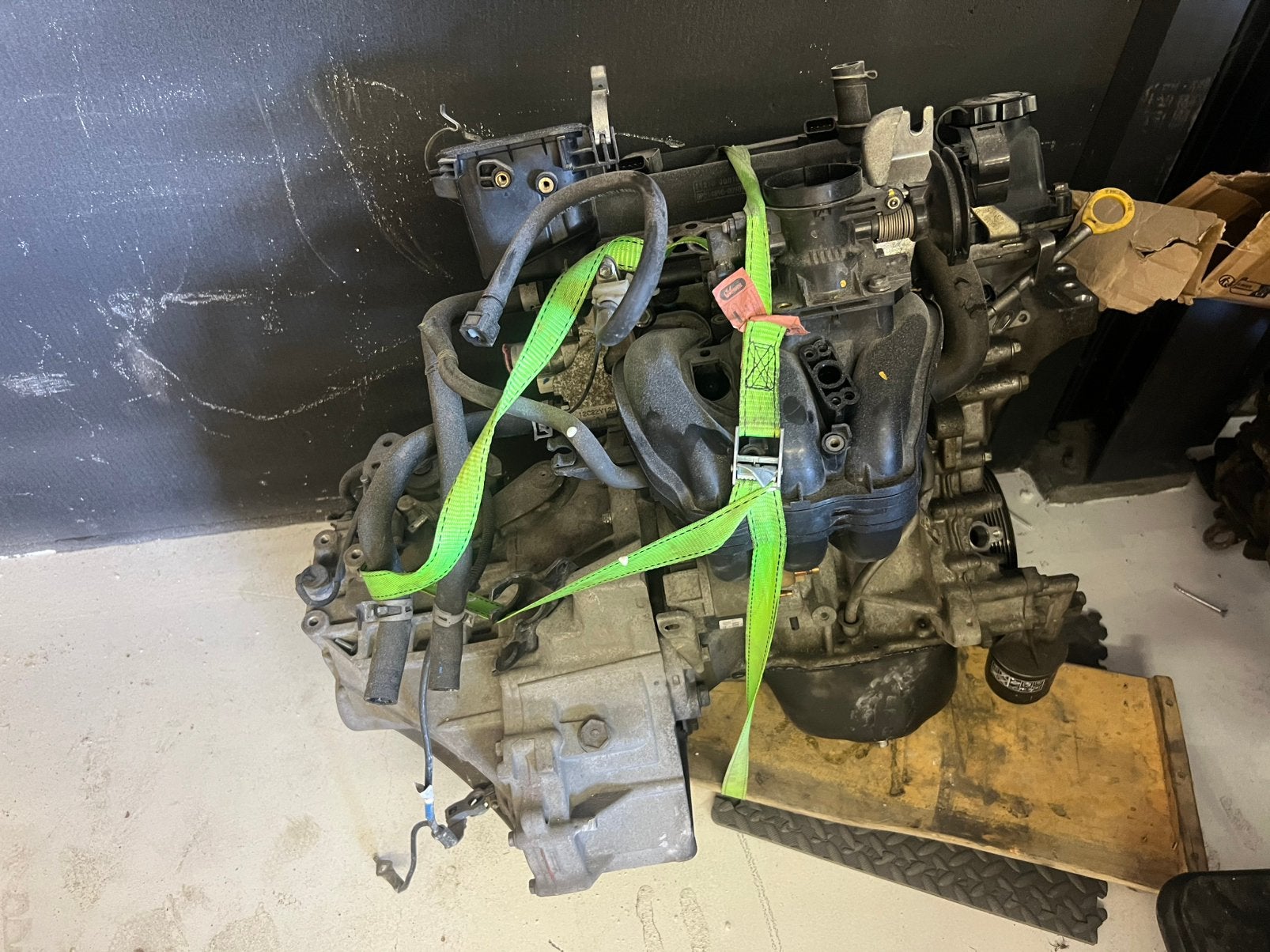 Motorblok Toyota Aygo Citroën C1 Peugeot 107 1KRFE 1.0 12v, Ophalen, Gebruikt, Peugeot 107, Toyota Aygo