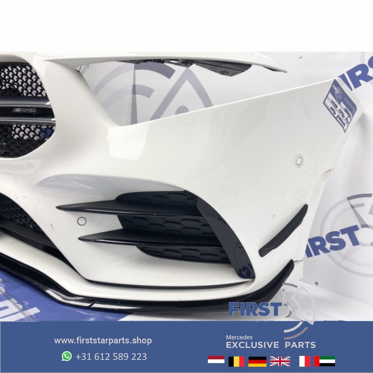 W177 A KLASSE 2021 A35 AMG VOORBUMPER WIT AERO PERFORMANCE P, Gebruikt, -, Voor, Ophalen of Verzenden