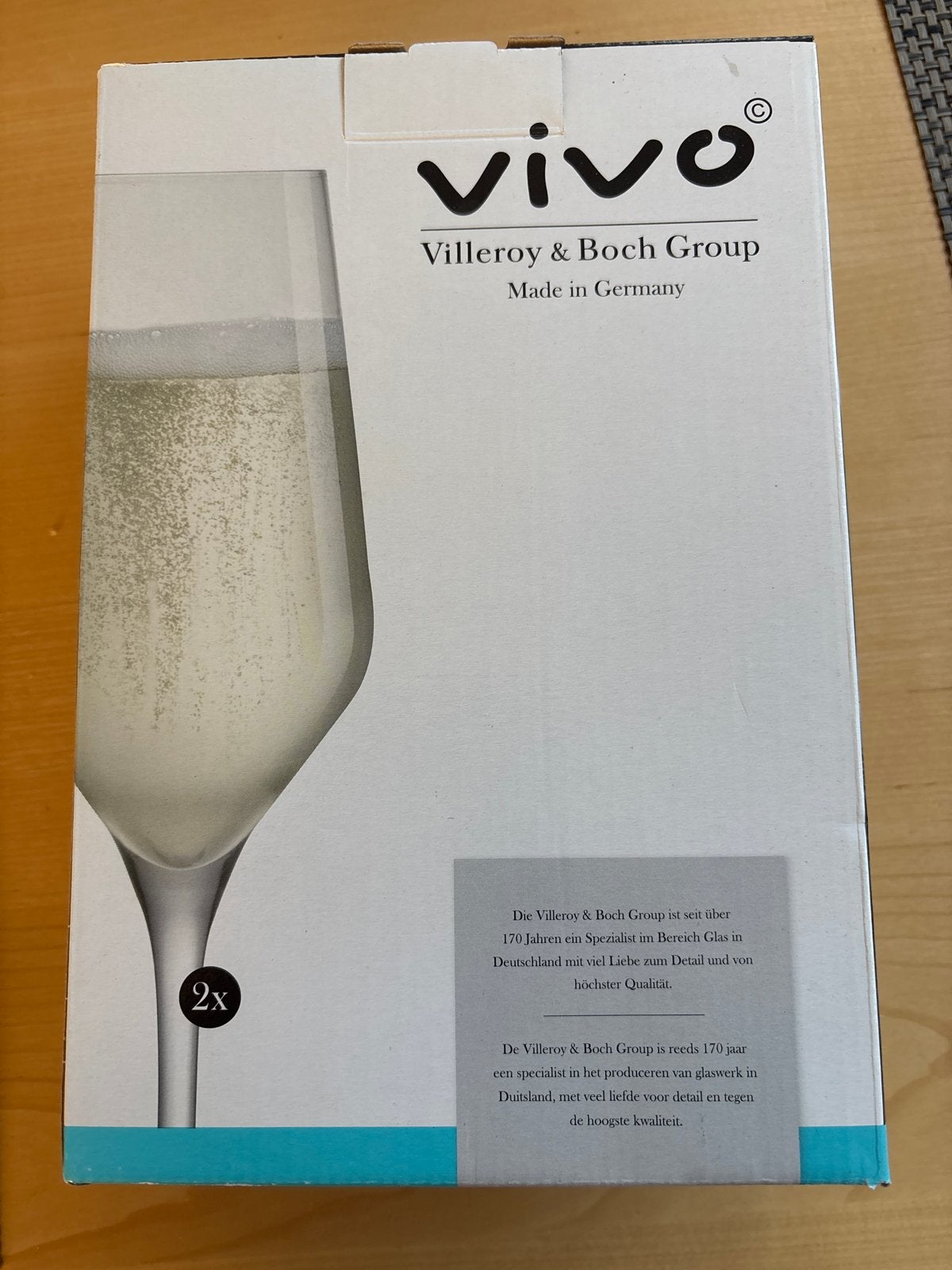 Vivo Villeroy & Boch Group Champagneglazen (2x), Ophalen, Nieuw, Overige merken, Glas