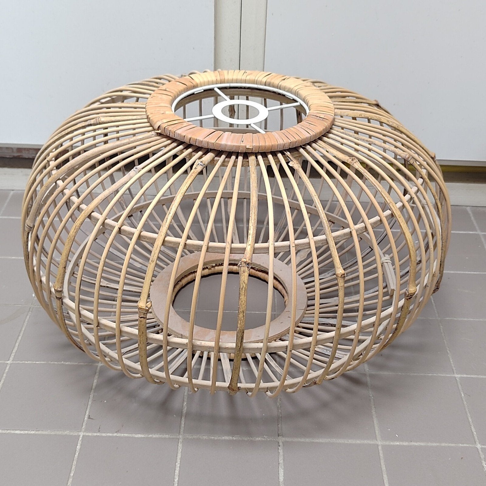 Rotan bamboe (hang) lampenkap, Ophalen of Verzenden, Overige materialen, Overige merken