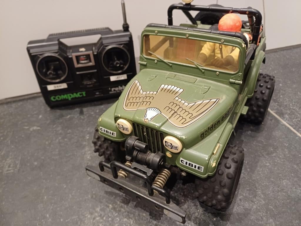 Vintage Marui CJ-7 Golden Eagle zeldzaam rc auto, Hobby en Vrije tijd, Modelbouw | Radiografisch | Auto's, Gebruikt, Auto offroad