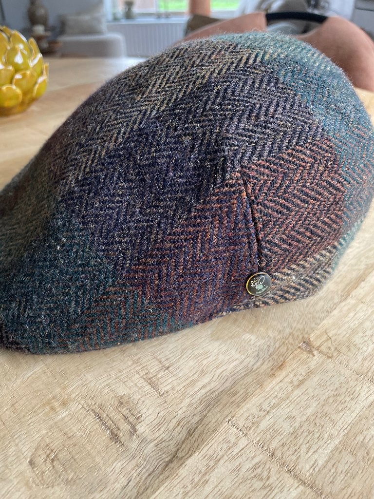 Donegal tweed flat cap geruit, Verzenden, Donegal tweed, Pet, 57 cm (M, 7⅛ inch) of minder